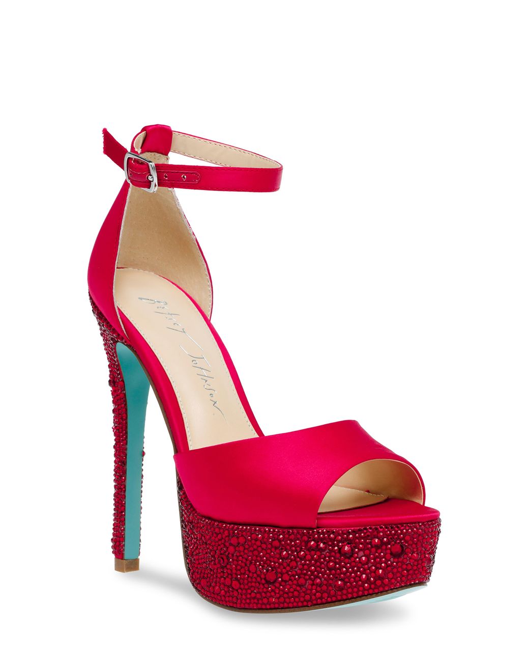 Betsey Johnson Karma Platform Heeled Sandal In Red At Nordstrom Rack Lyst