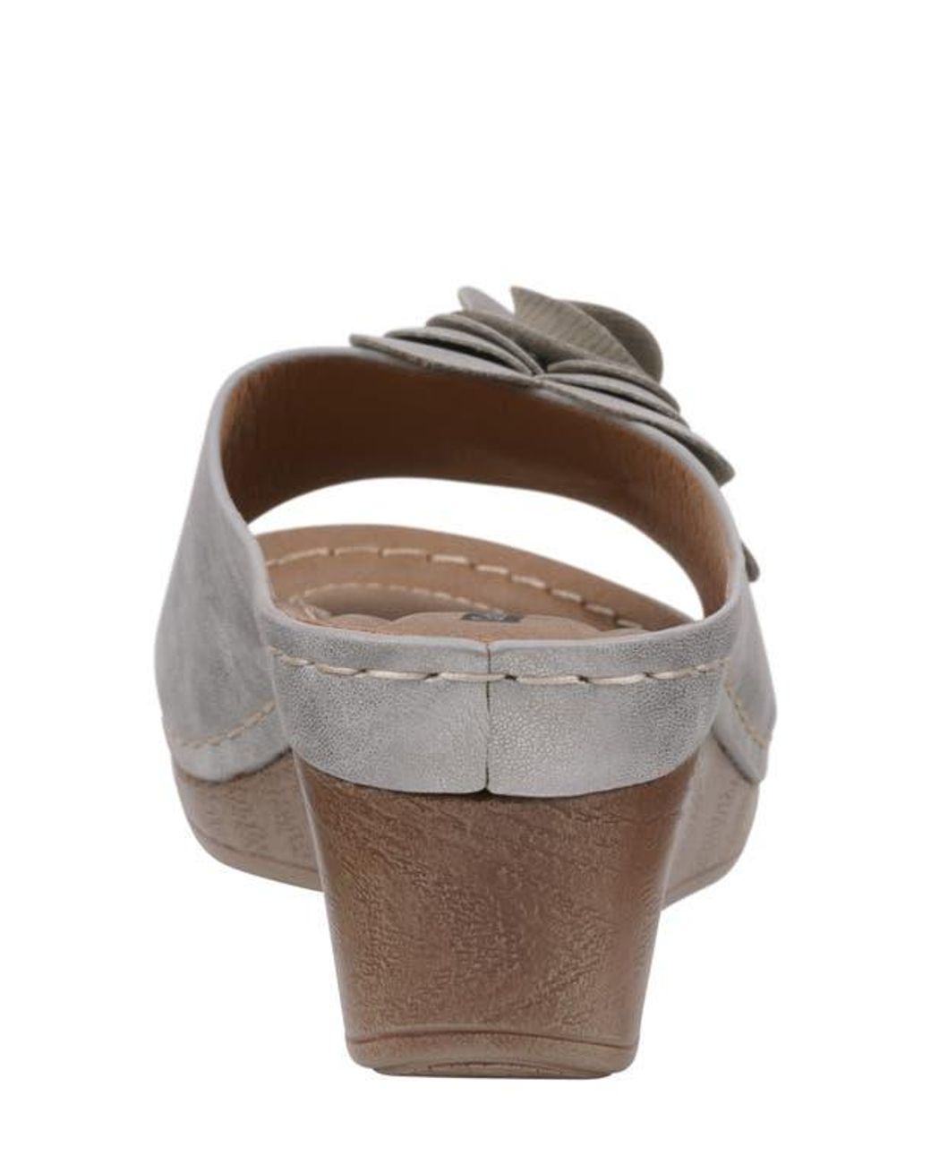 Good Choice New York Gray Tokyo Floral Wedge Sandal