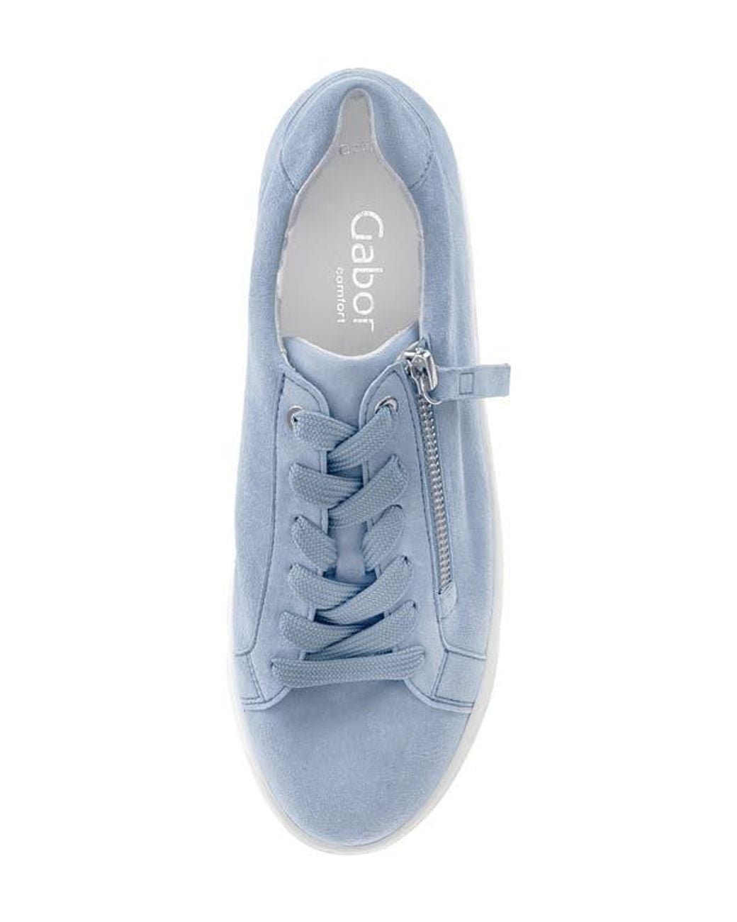 Gabor Blue Low Top Platform Sneaker