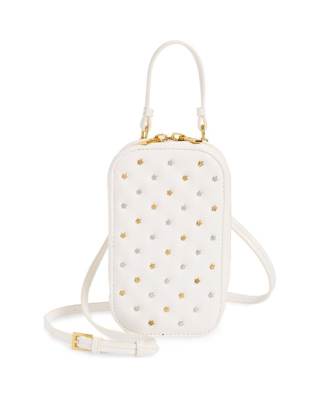 Rebecca Minkoff Star Stud Phone Crossbody Bag in White Lyst