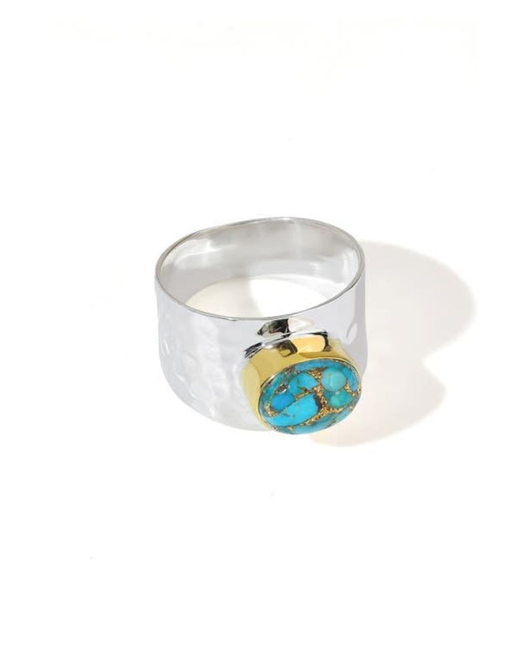 YS GEMS Blue Plated Statement Ring