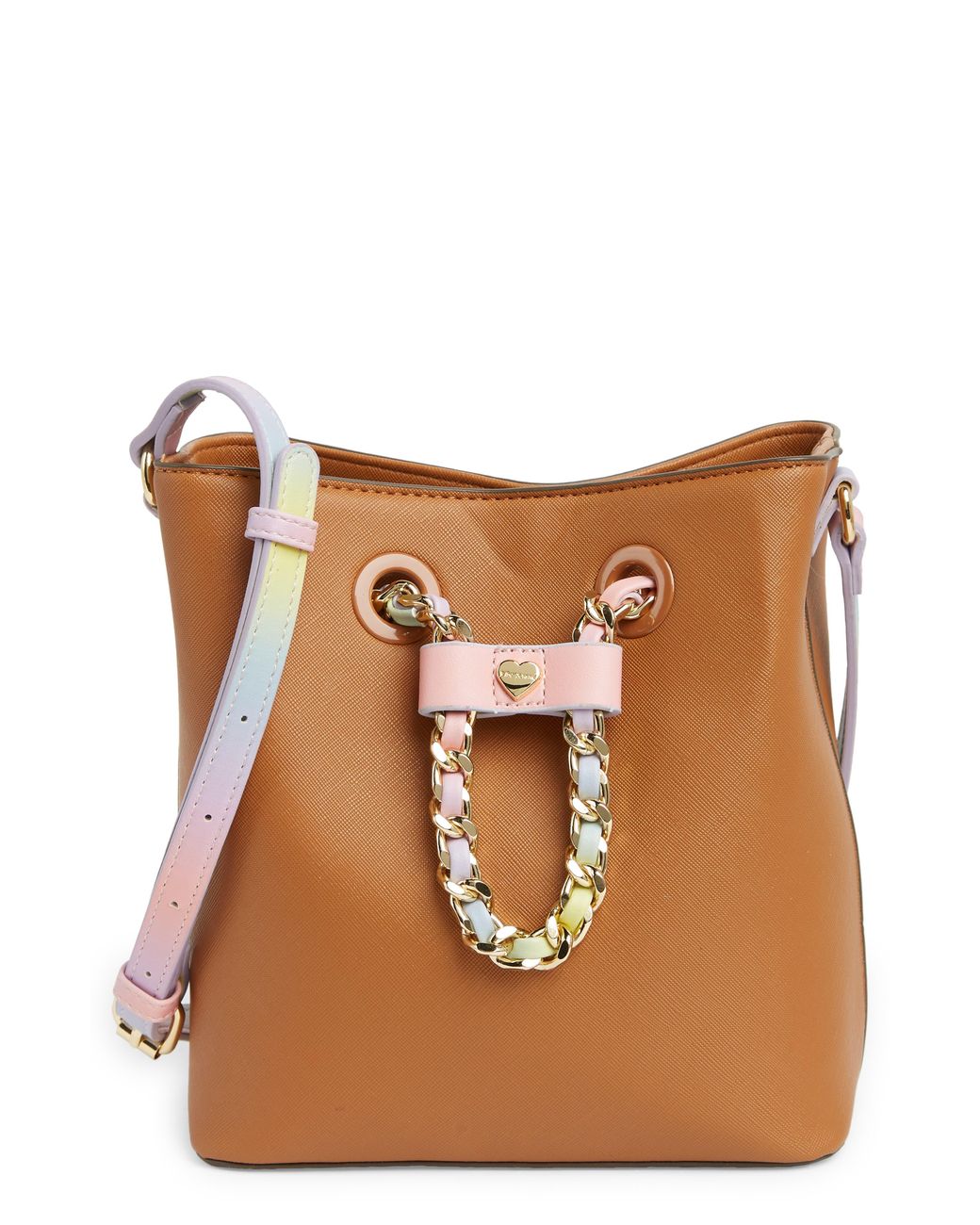 Betsey Johnson Crossbody Bucket Bag in Brown Lyst