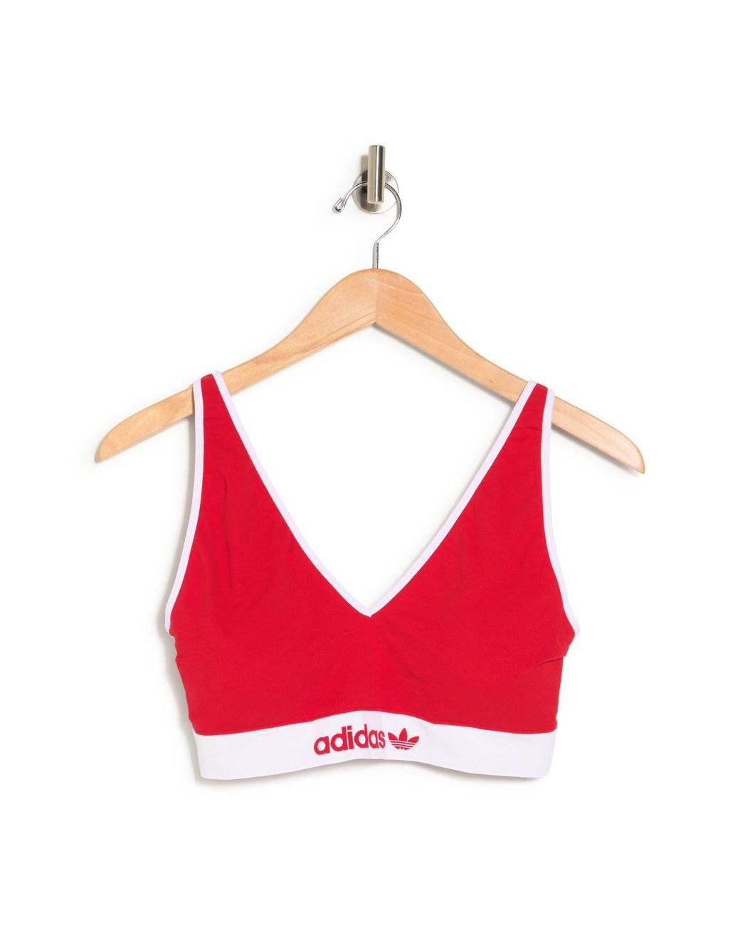 adidas Originals Scoop Sports Bra in Red