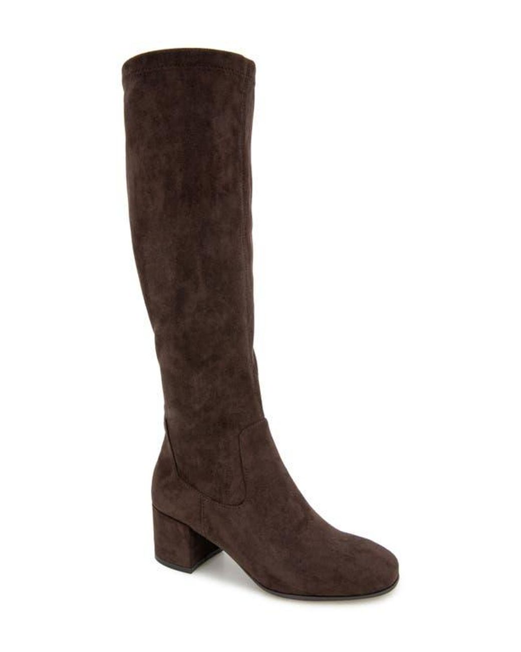 Kenneth Cole Brown Rida Stretch Knee High Boot