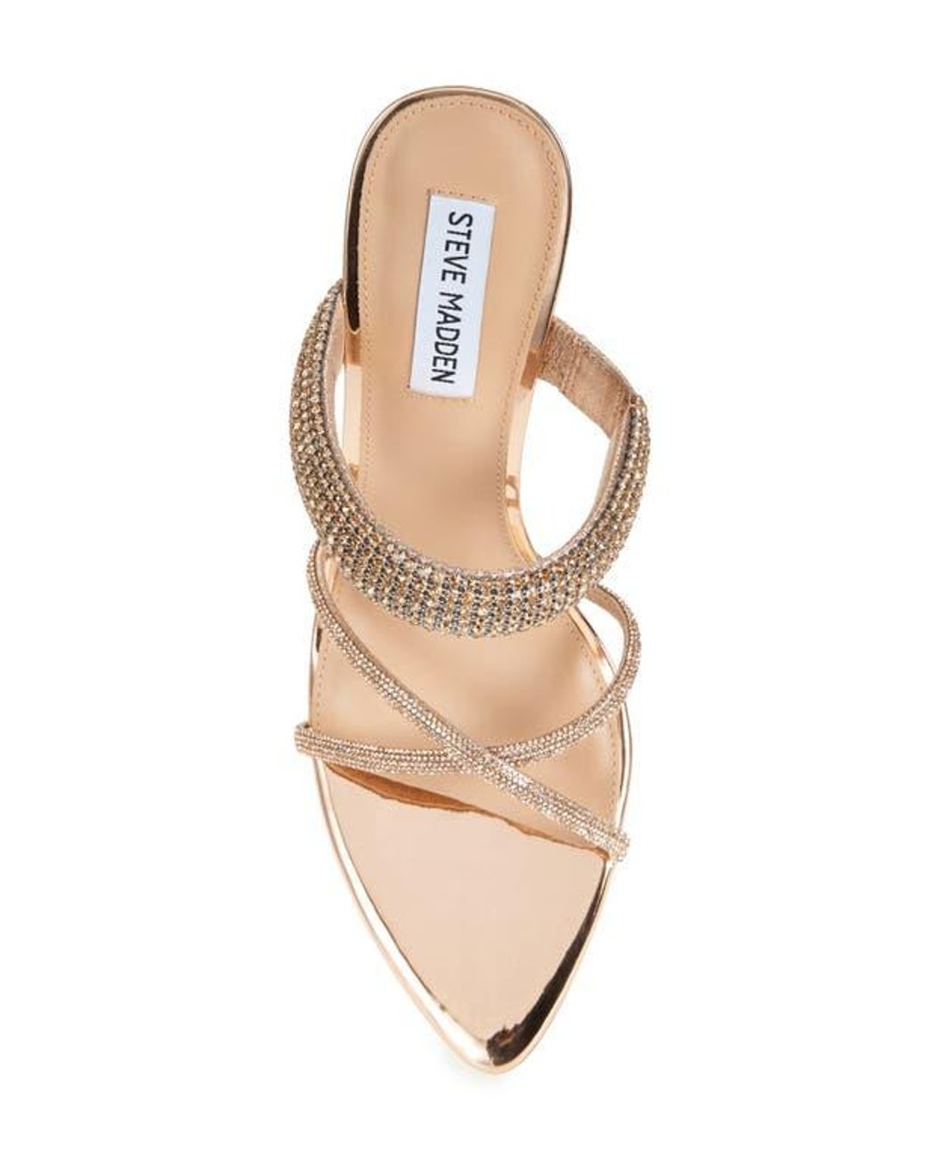 【Steve Madden】Camina クリスタル ストラップ サンダル Steve Madden Camina Crystal Strap Slide Sandal (Women