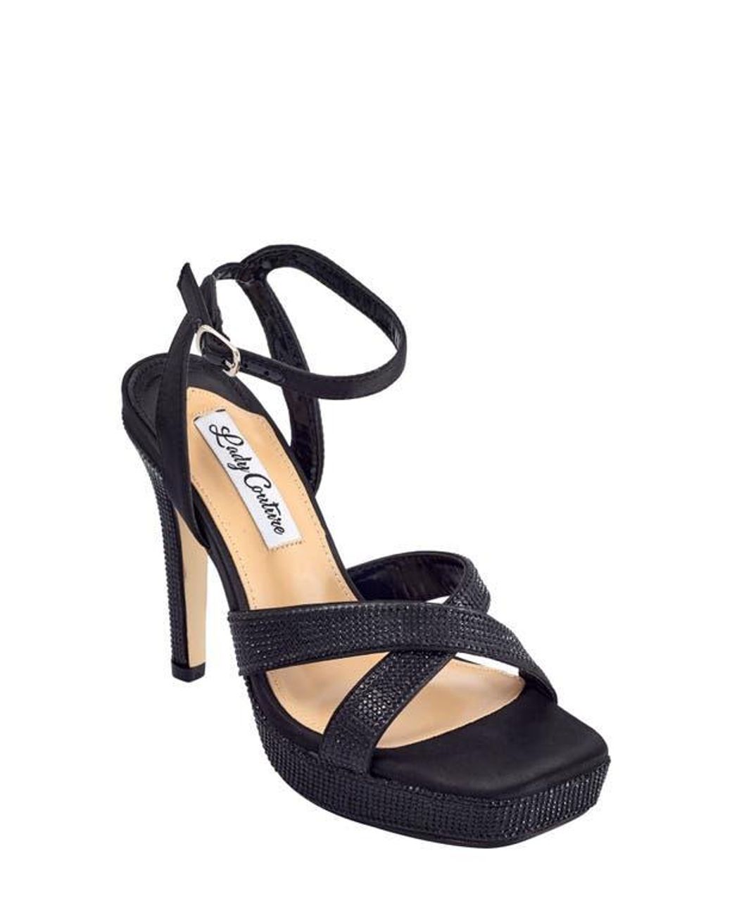 Lady Couture Blue Rhinestone Platform Sandal