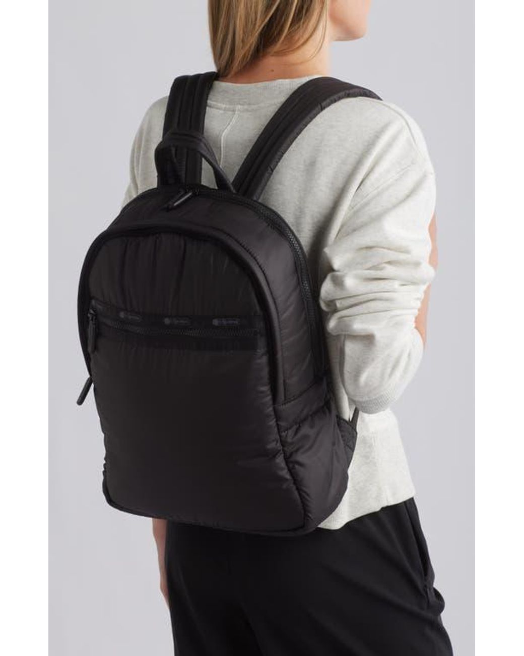 LeSportsac Nylon Sheen Backpack in Black Lyst