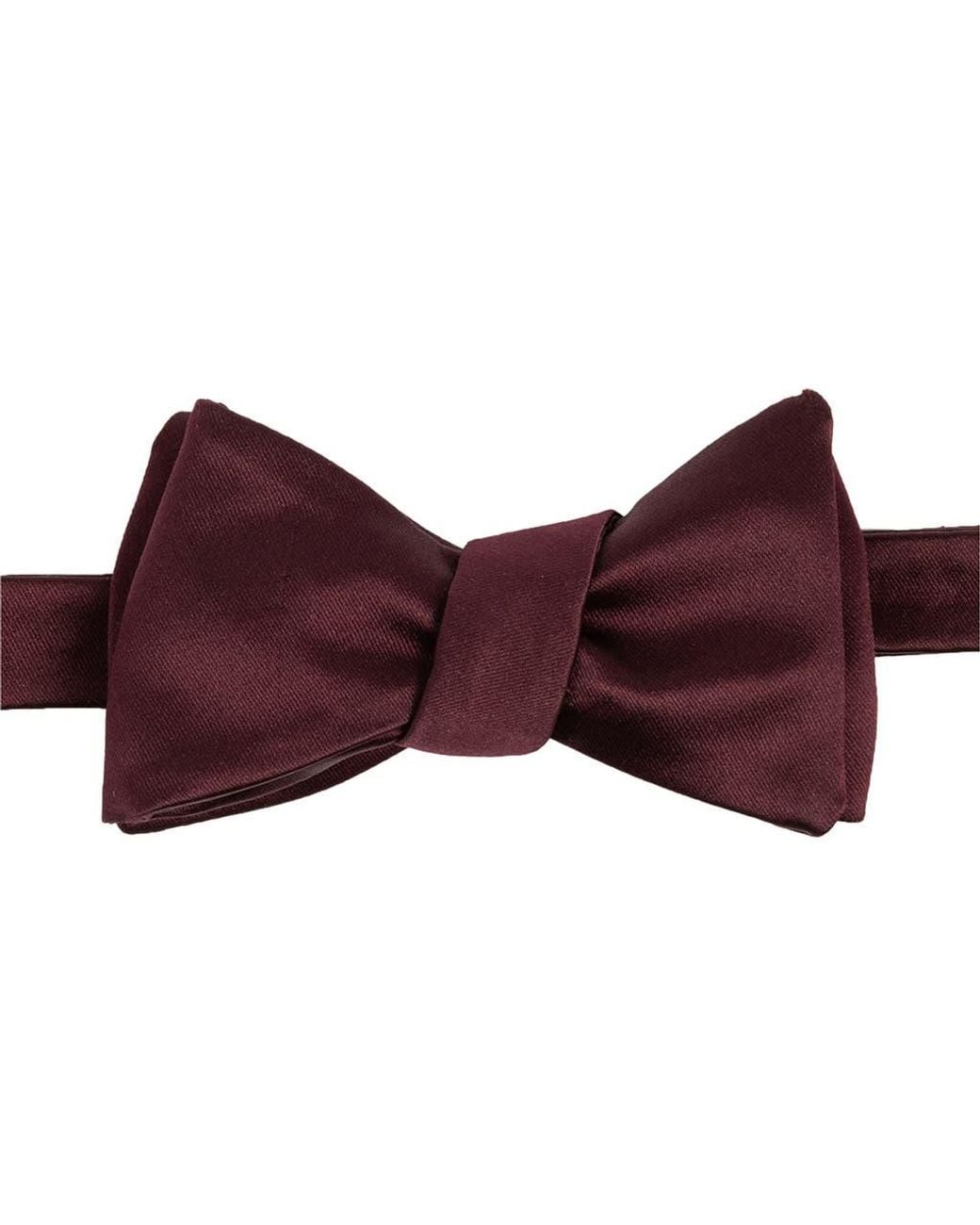 Con.struct Purple Solid Satin Bow Tie for men