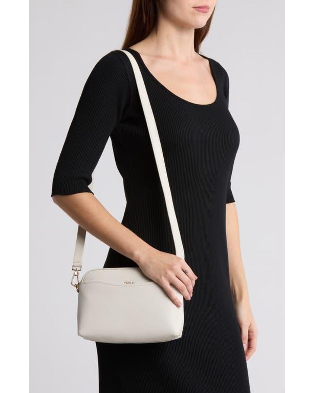 Furla Gea Mini Crossbody Bag in Natural | Lyst