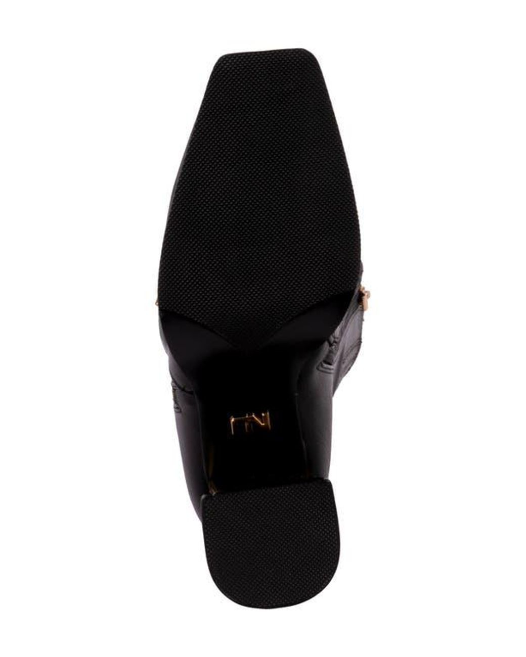 Ninety Union Black Link Nipped Toe Knee High Boot
