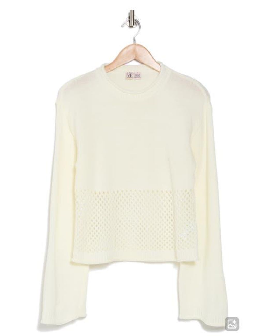 Love By Design White Apollo Open Knit Pullover