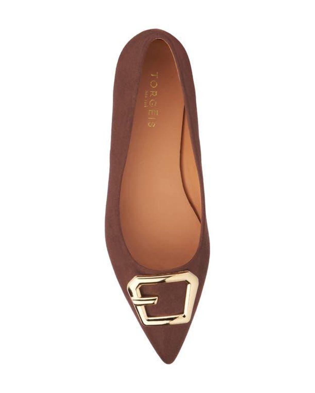 TORGEIS Brown Hartwell Pointed Toe Flat