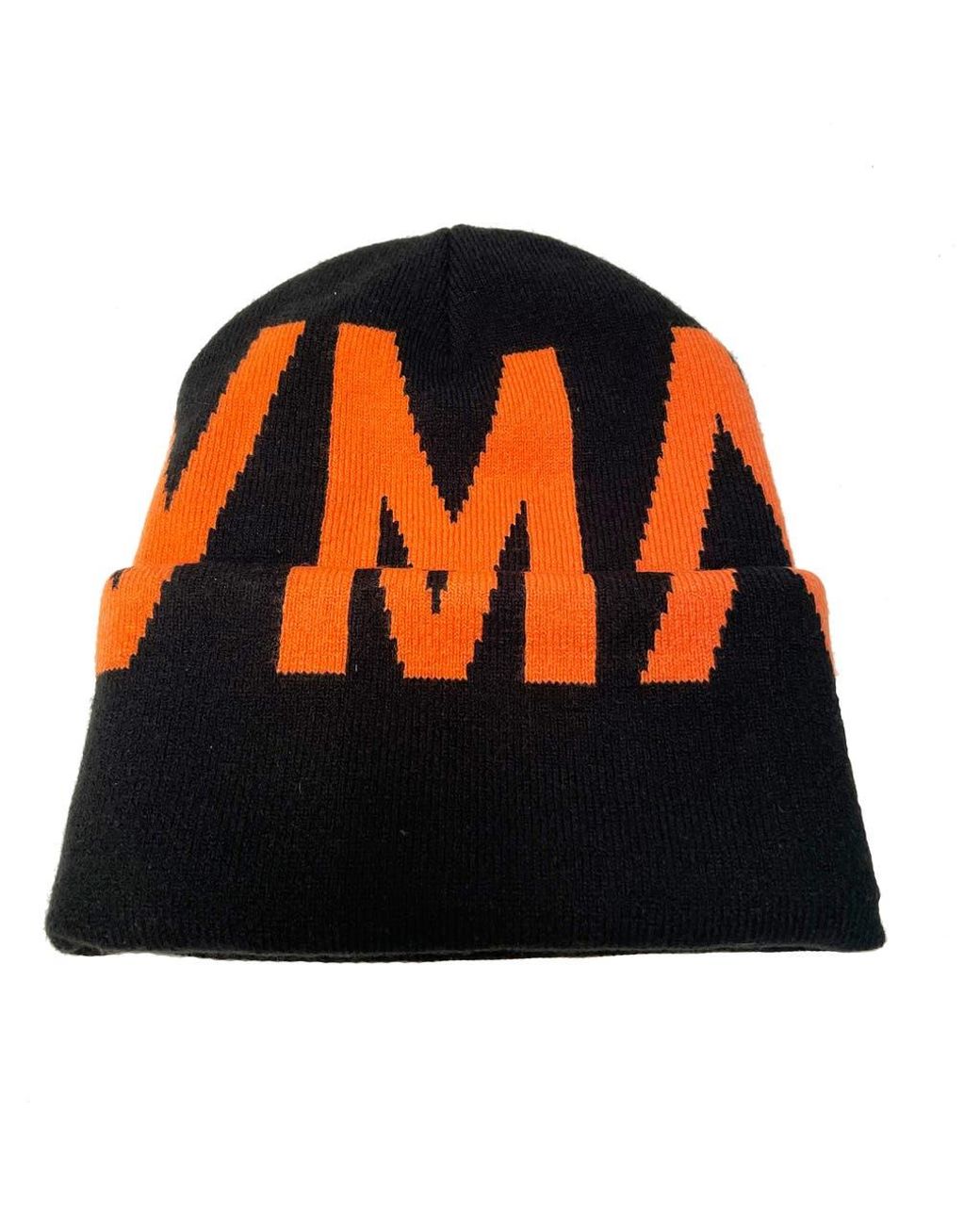 HVMAN Orange Logo Knit Beanie for men