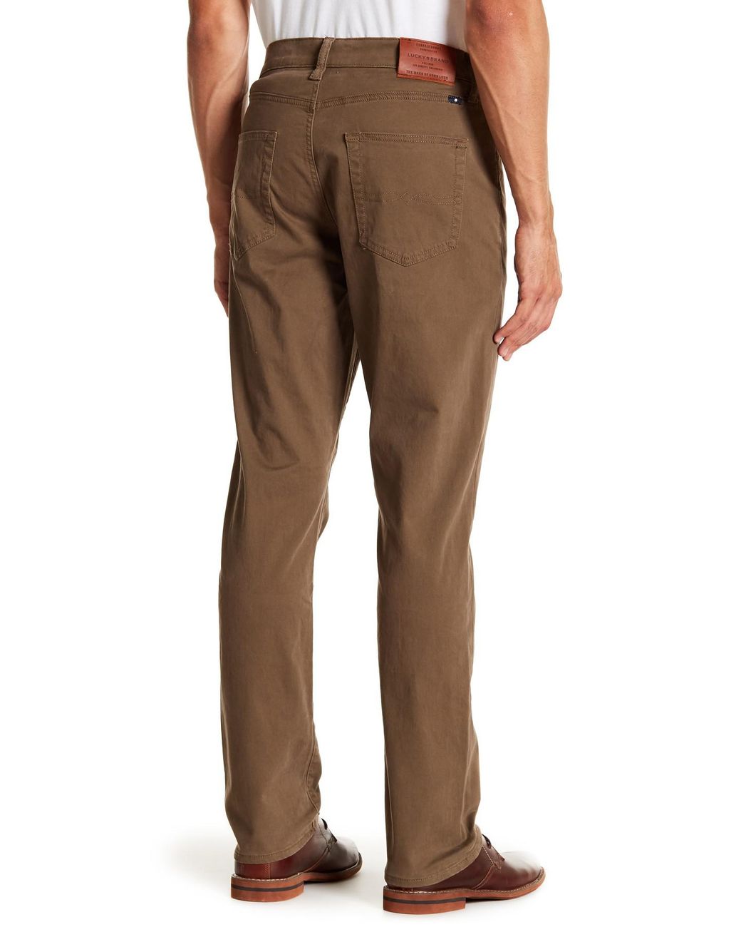 Lucky Brand 410 Athletic Slim Pants - 30-32 Inseam in Brown for Men