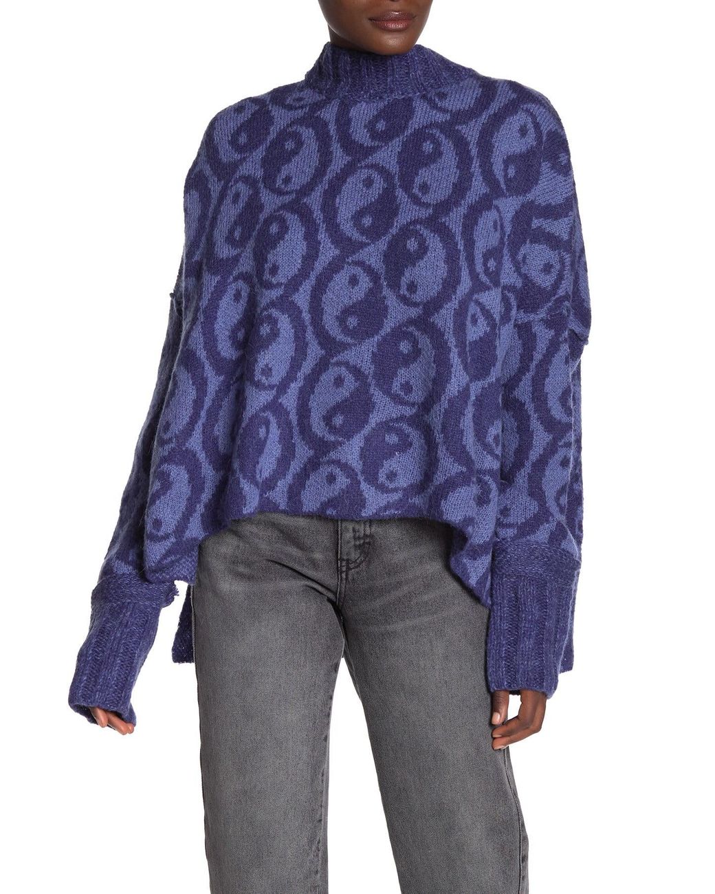 Free People Yin Yang Sweater in Blue | Lyst