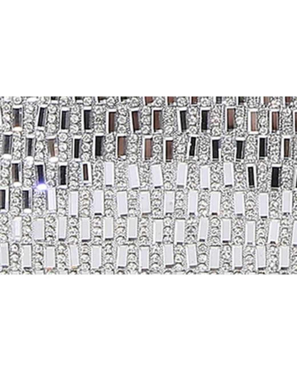 BERNESS Gray Rhinestone Beaded Shoulder Bag