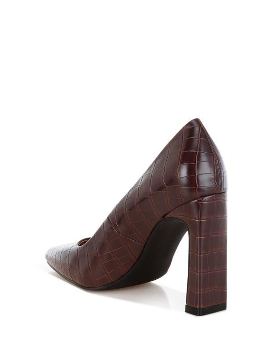 LONDON RAG Brown Scheba Croc Embossed Pump
