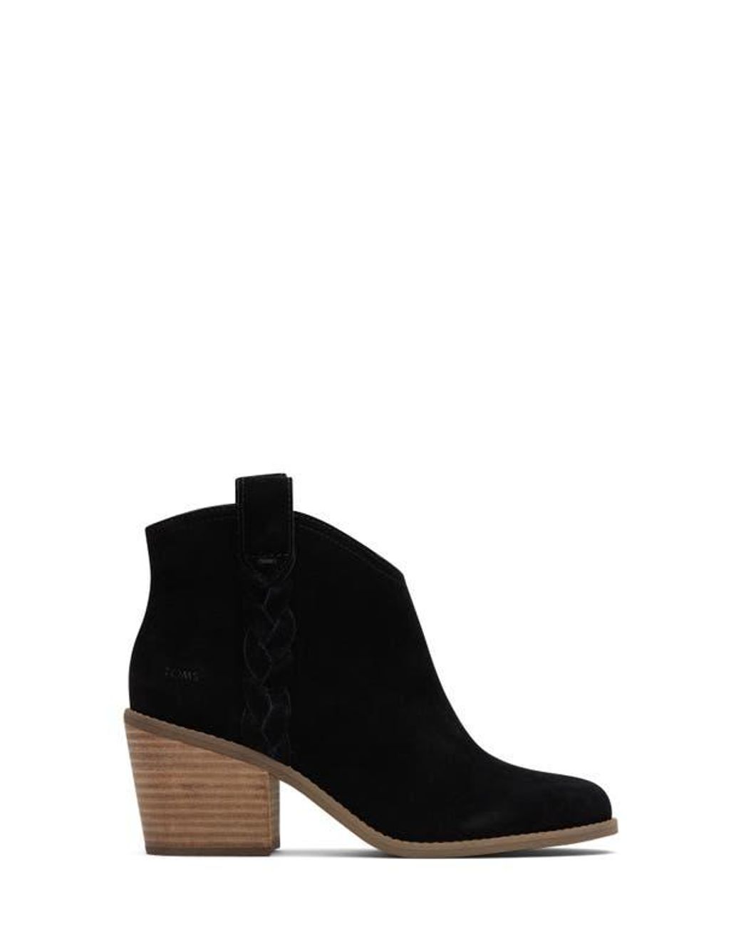 TOMS Black Constance Braid Bootie