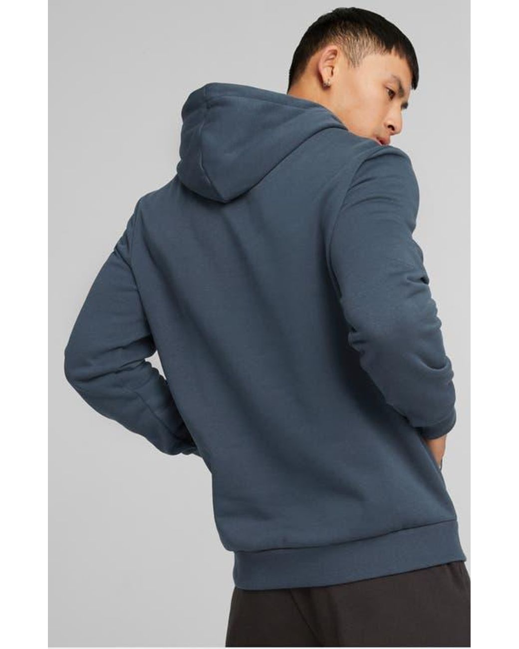PUMA Blue Essentials Col Logo Hoodie for men