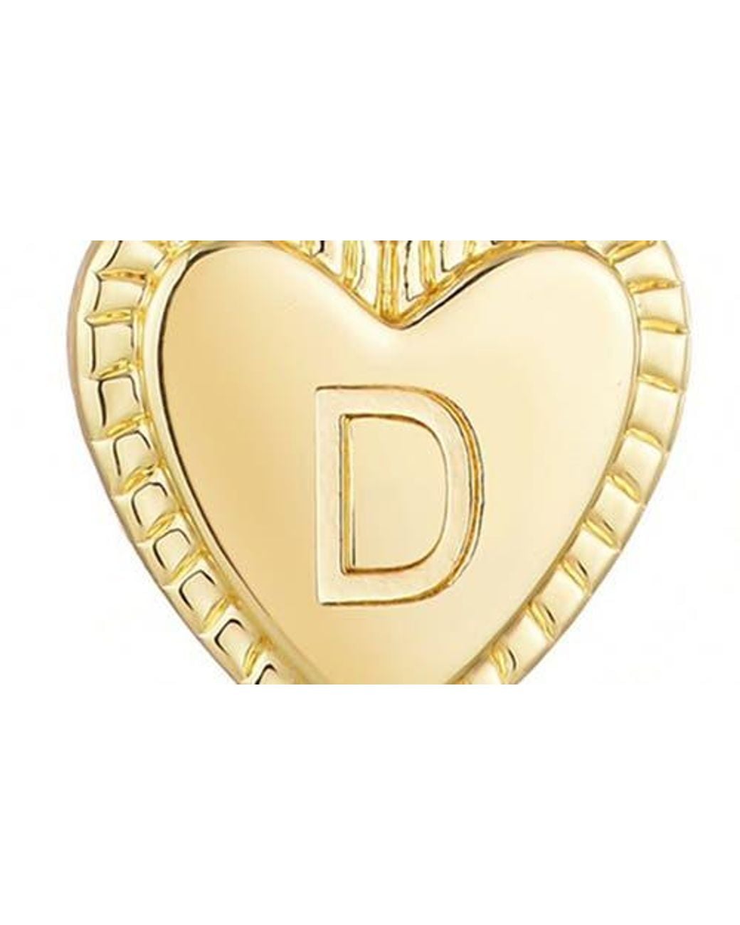 Adornia Metallic Initial Heart Toggle Necklace