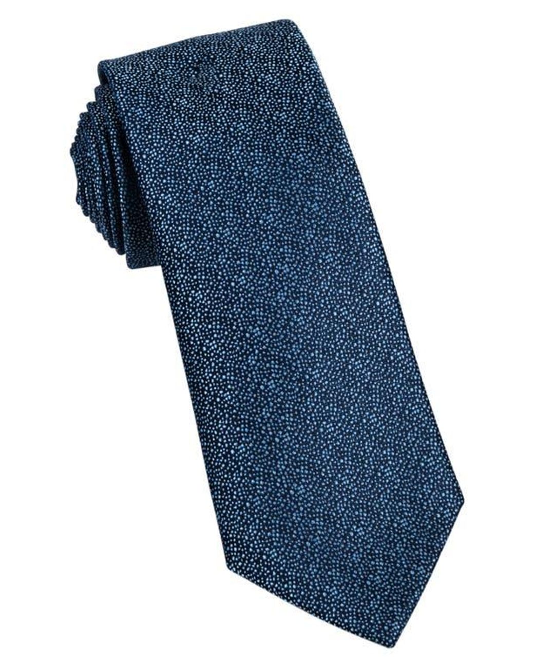 W.r.k. Blue Textured Silk Tie for men