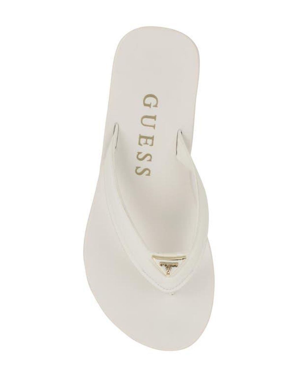 Guess White Candry Flip Flop