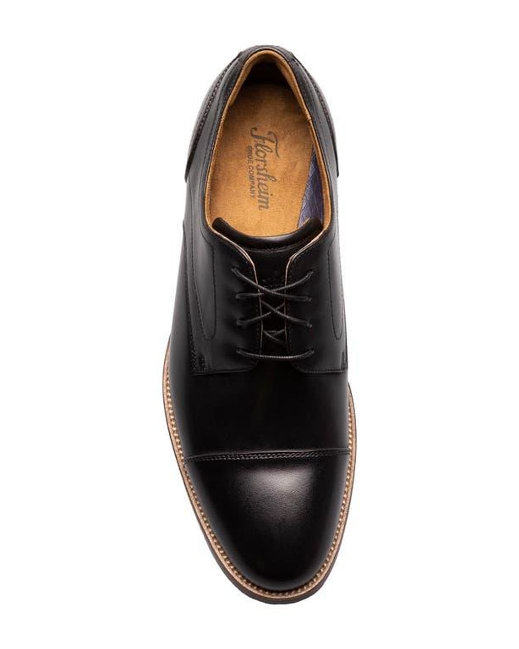 Florsheim Black Ruvo Cap Toe Derby for men