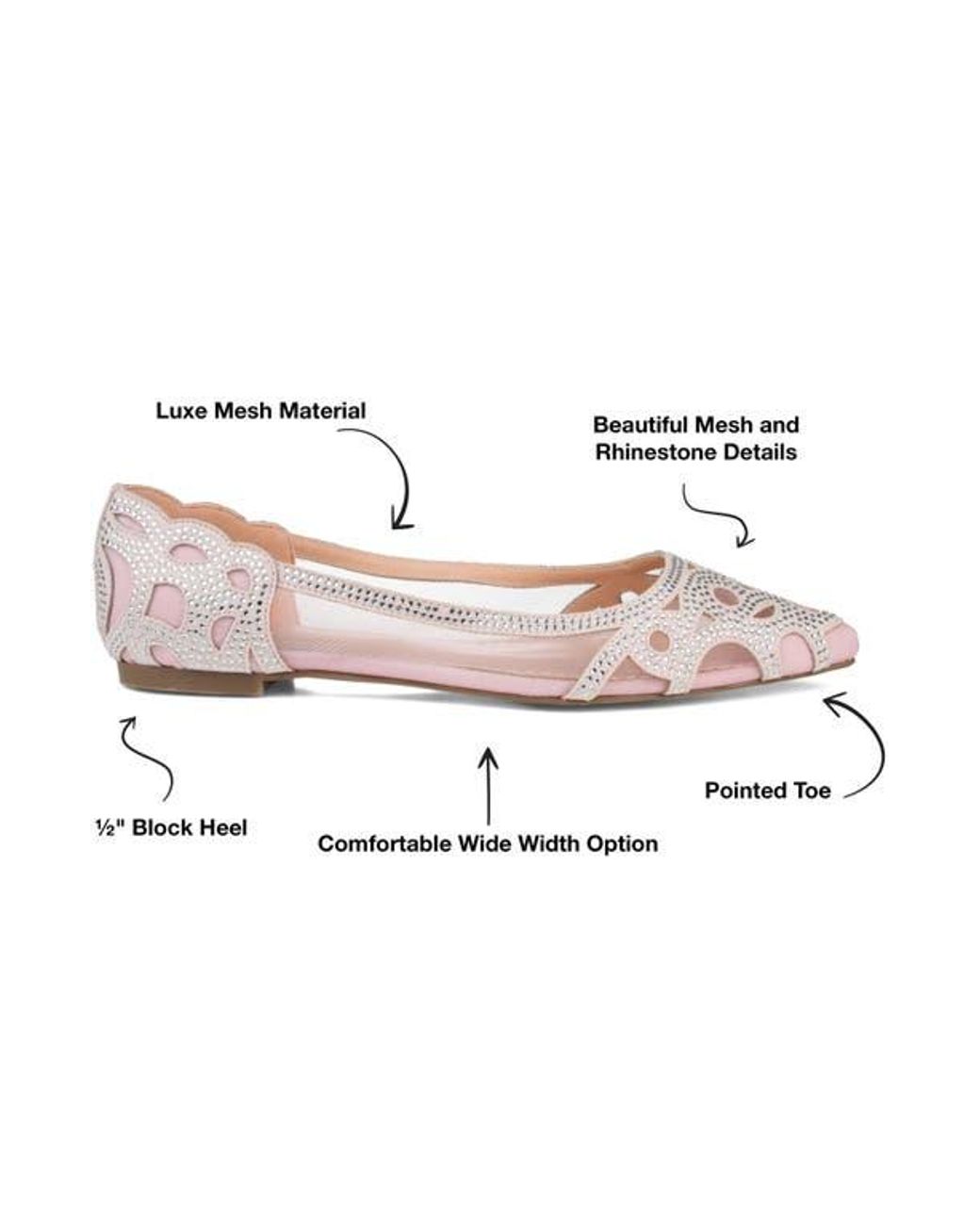 Journee Collection Black Batavia Rhinestone Flat