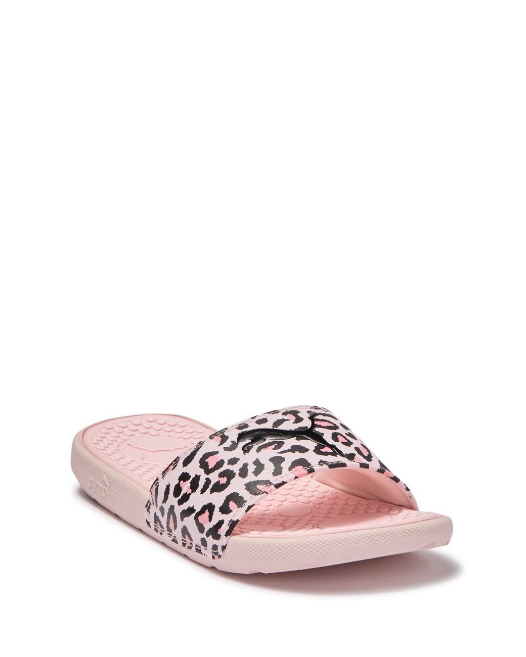 PUMA Cool Cat Leopard Slide Sandal in Pink | Lyst