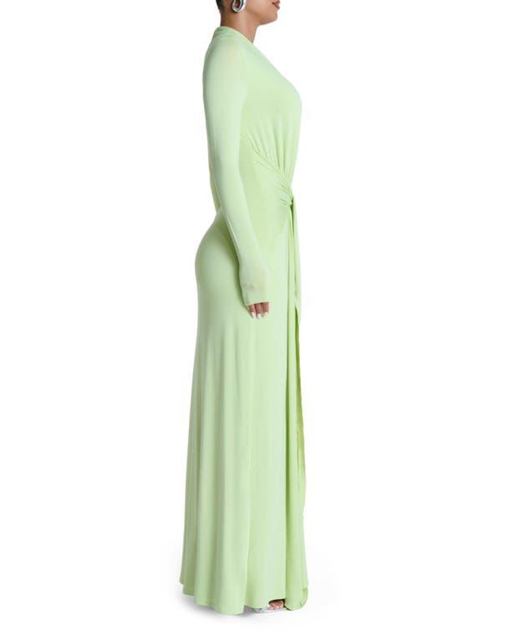 lime green long sleeve maxi dress Amara Maxi Dress main image 1