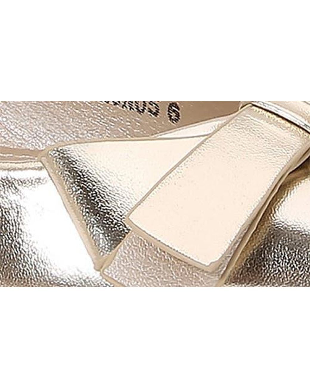 BERNESS White Cinnamon Bow Slingback Flat