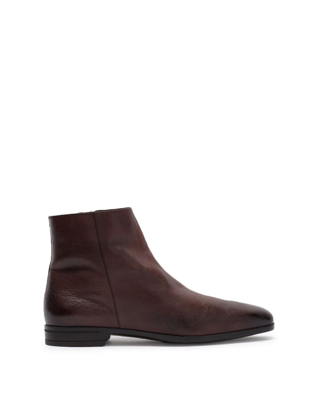 BOSS by HUGO BOSS Kensington Leather Zip Ankle Boot in Brown for Men | Lyst
