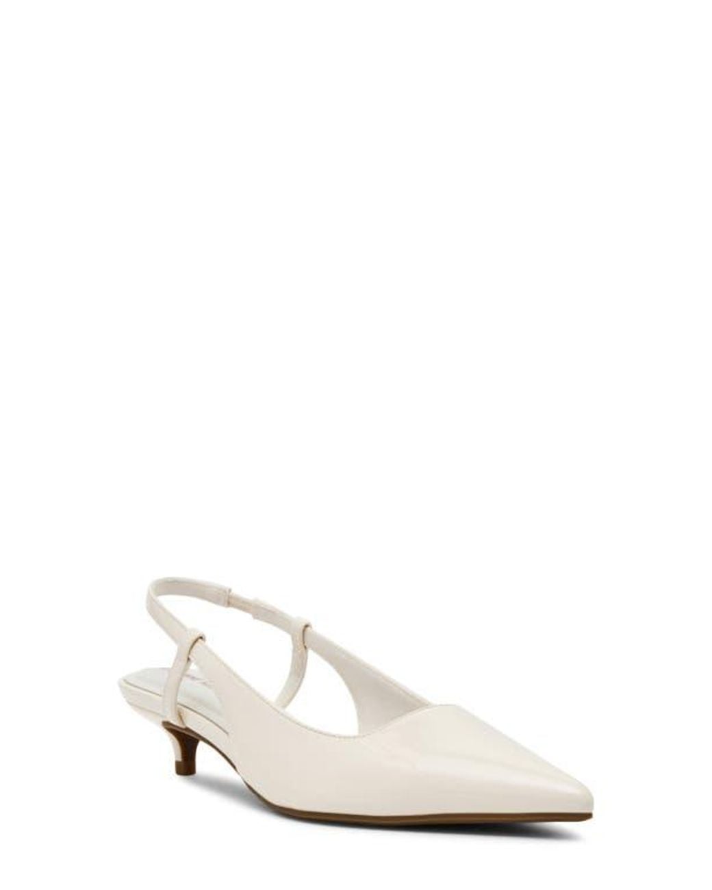 Anne Klein White Shorty Slingback Pump