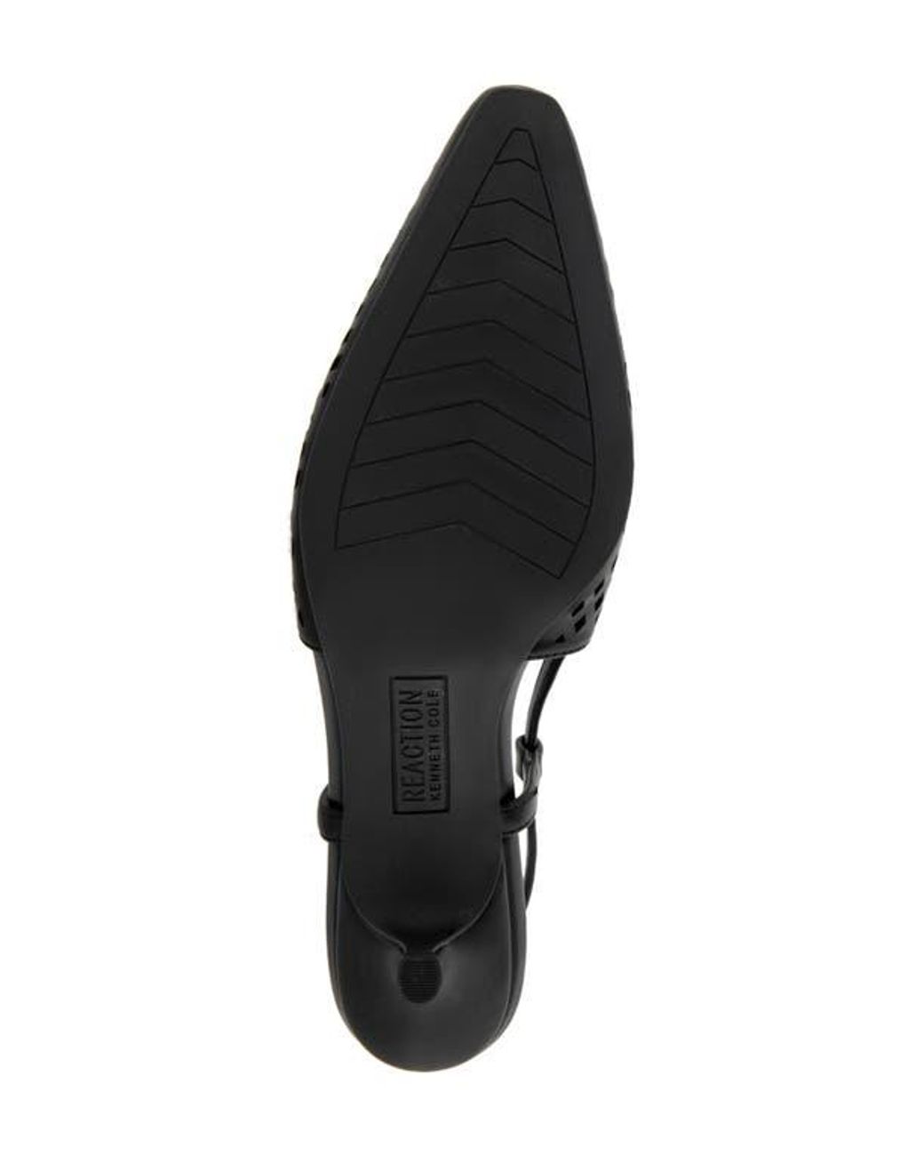 Kenneth Cole Black Maggie Perforated Slingback Pump