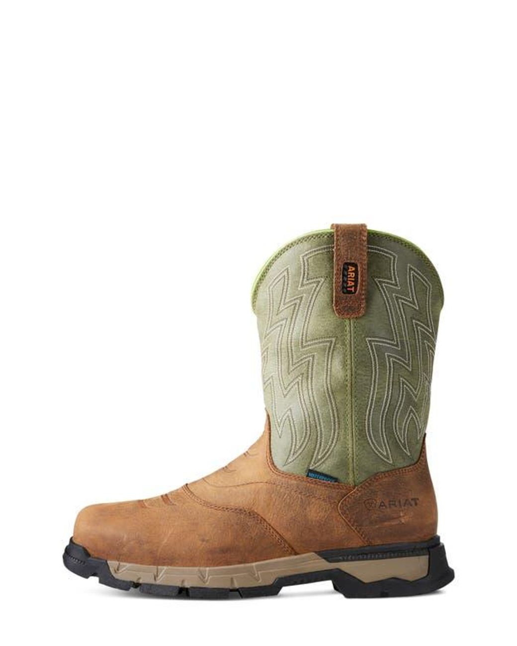 Ariat Green Rebar Flex Waterproof Western Boot for men