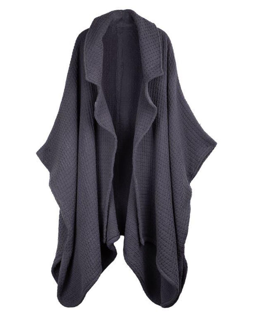 Saachi Gray Waffle Drape Jacket