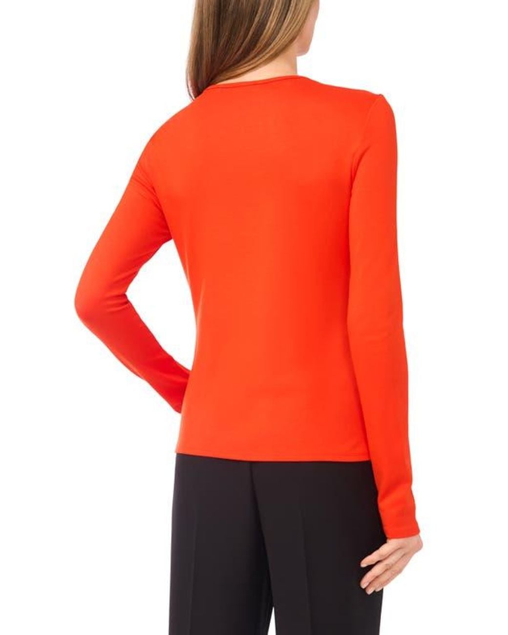 Halogen® Red Long Sleeve Knit Top