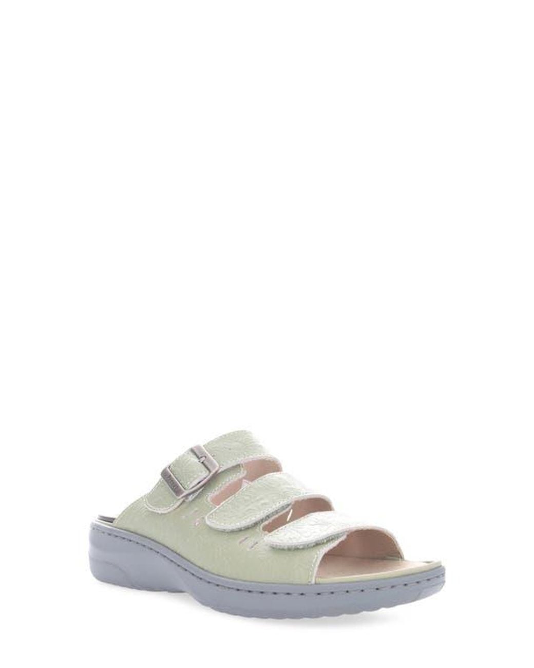 Propet White Breezy Walker Slide Sandal