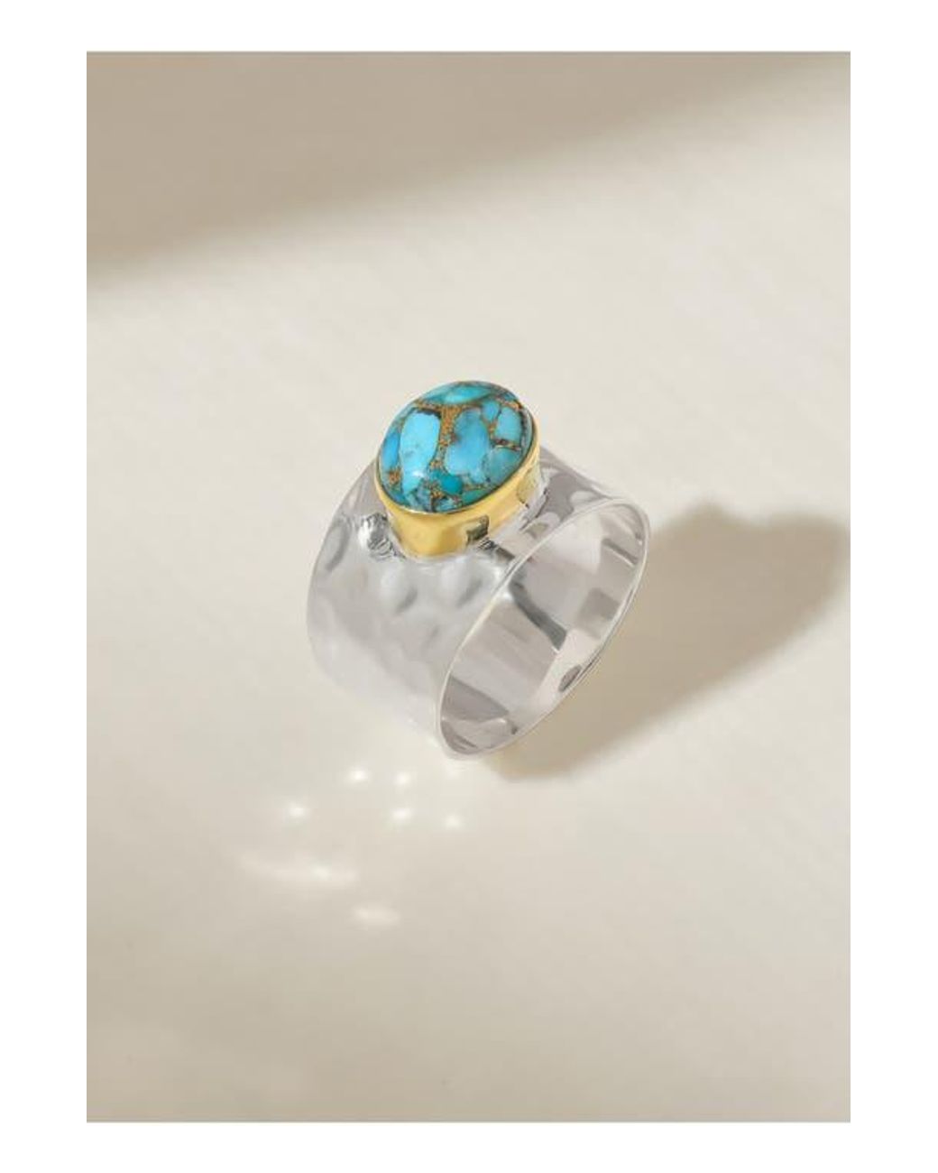 YS GEMS Blue Plated Statement Ring