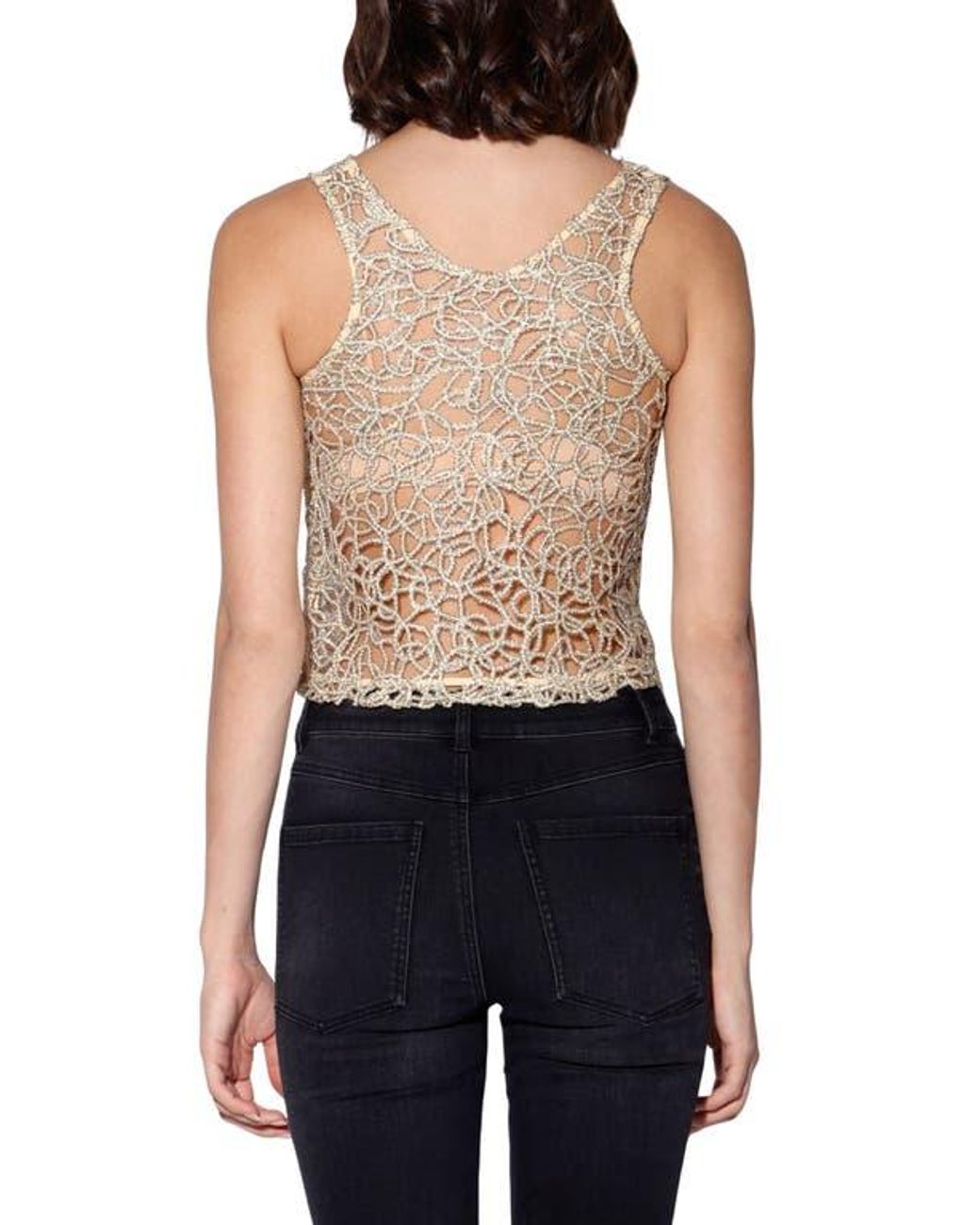 Walter Baker Blue Macie Crop Top