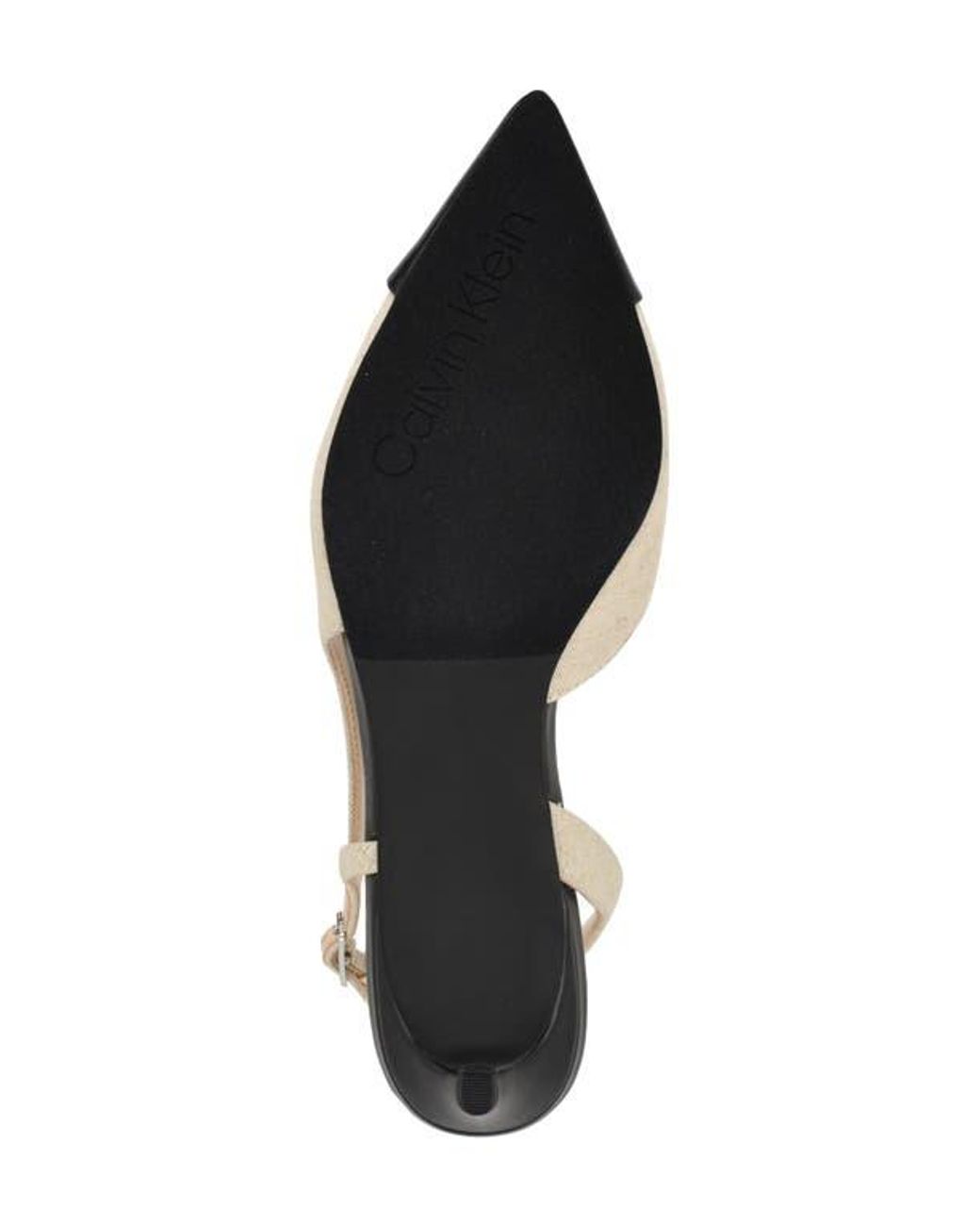 Calvin Klein Metallic Slingback Kitten Heel Pump