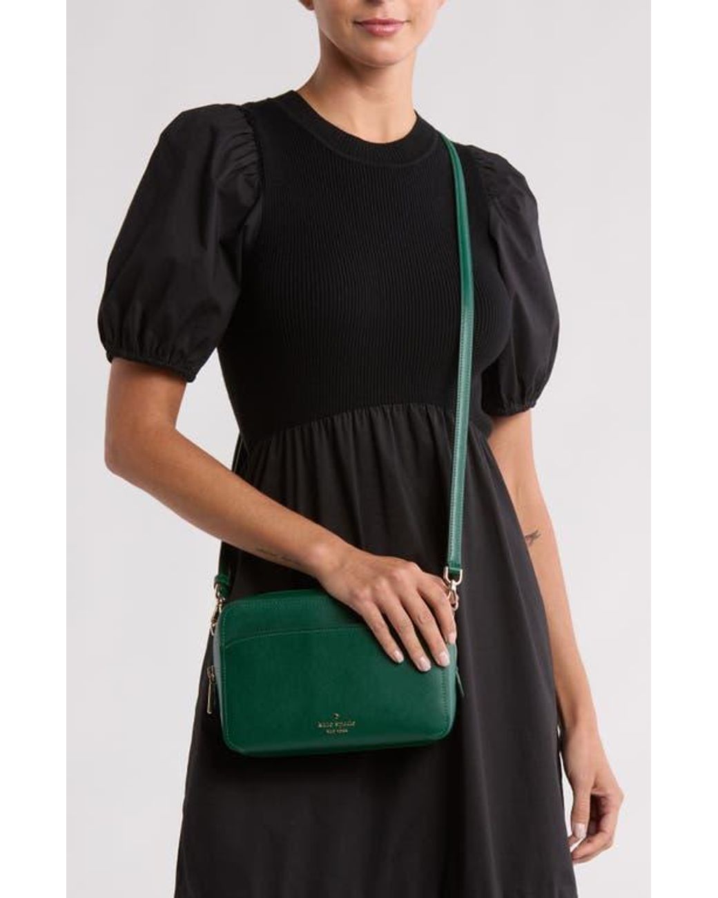 Kate Spade Leather Camera Crossbody Bag in Green | Lyst
