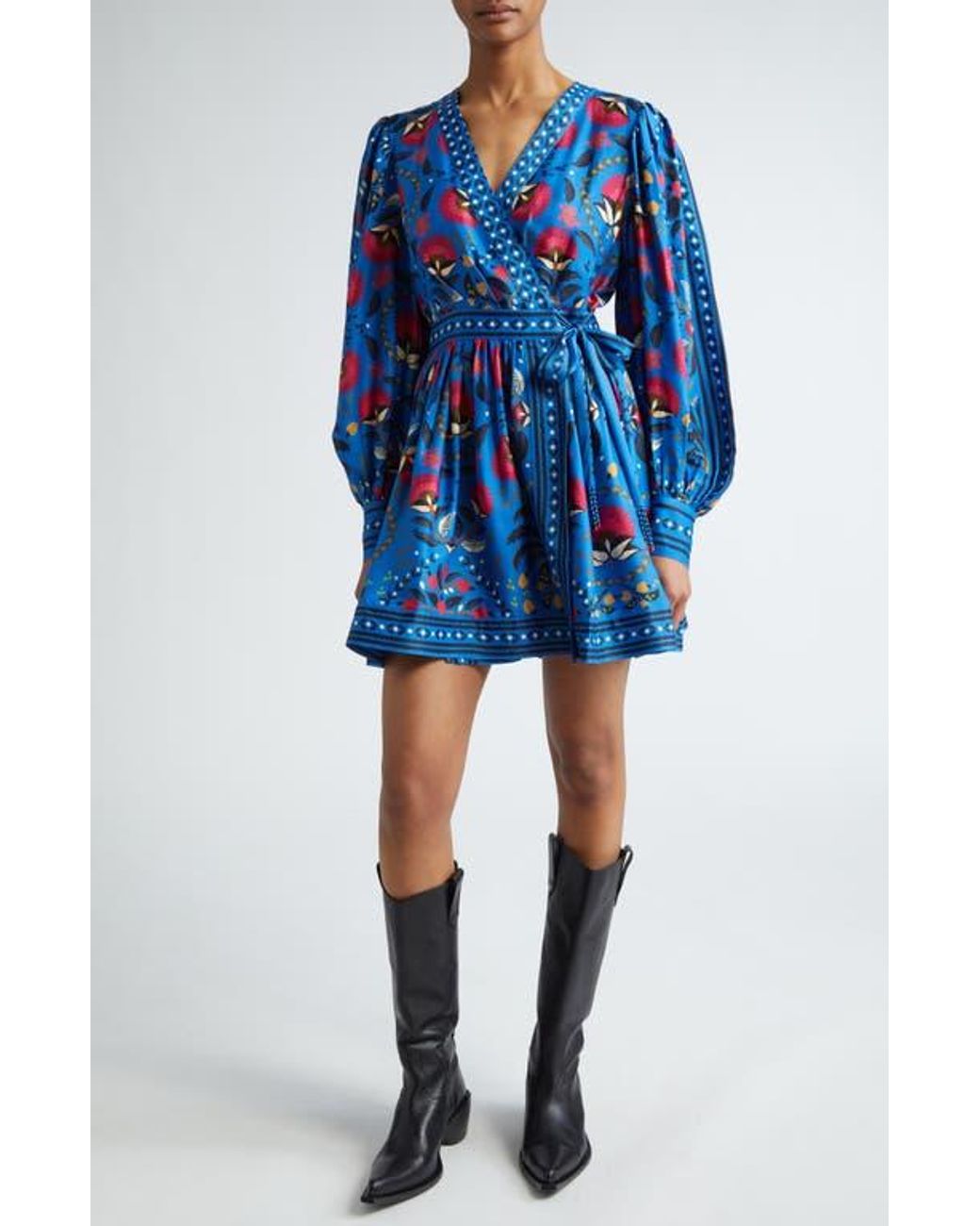 Paradise Print Wrap Mini Dress Paradise Print Wrap Mini Dress