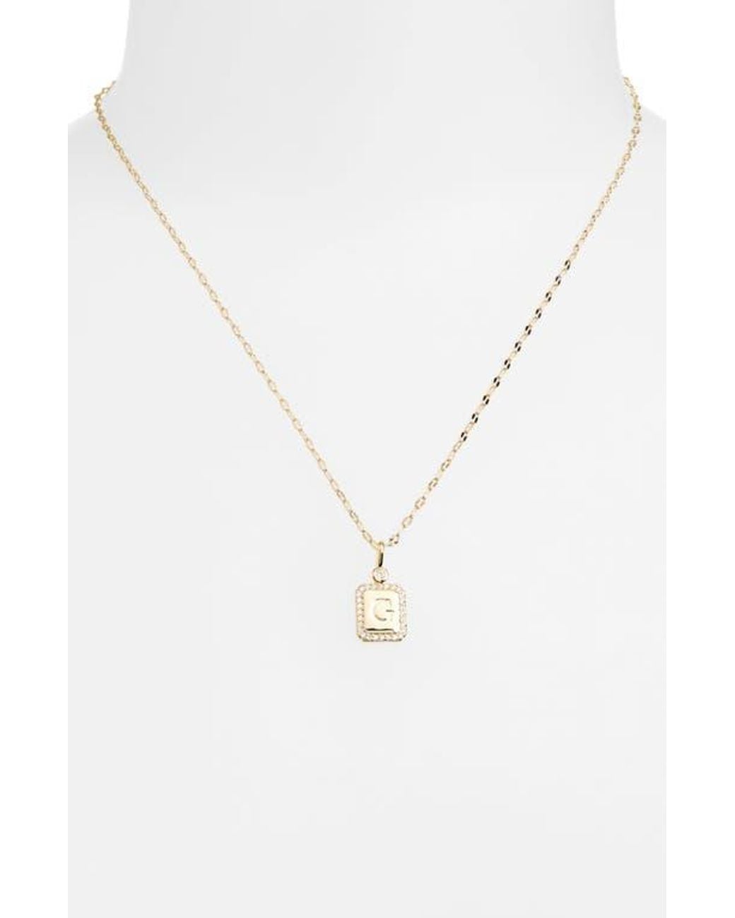 Leith Metallic Initial Pendant Necklace