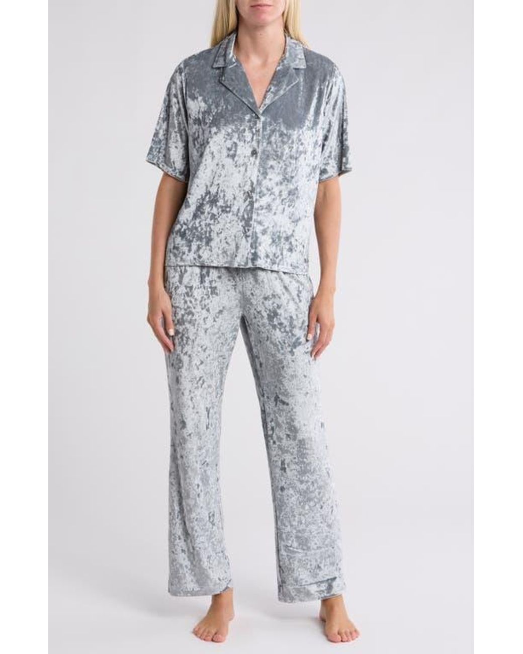 Womens crushed velvet pyjamas hotsell
