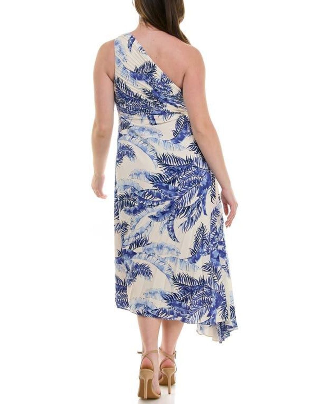 Robe Bleue Femme Une épaule NICOLE By Nicole Miller - Taille M