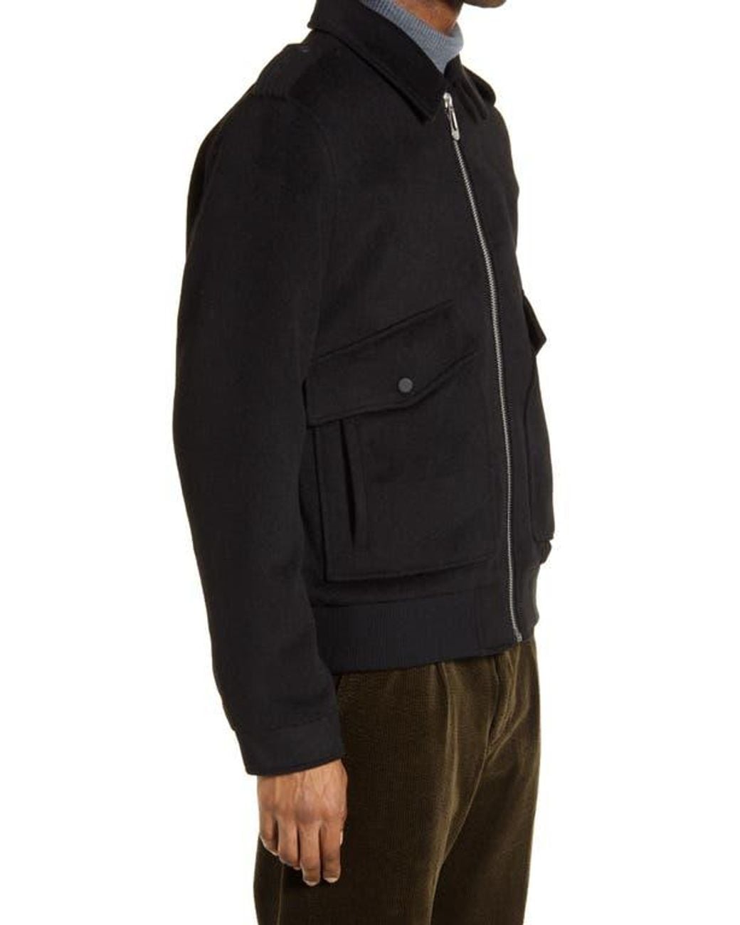 Noize Black Maxwell Bomber Jacket for men