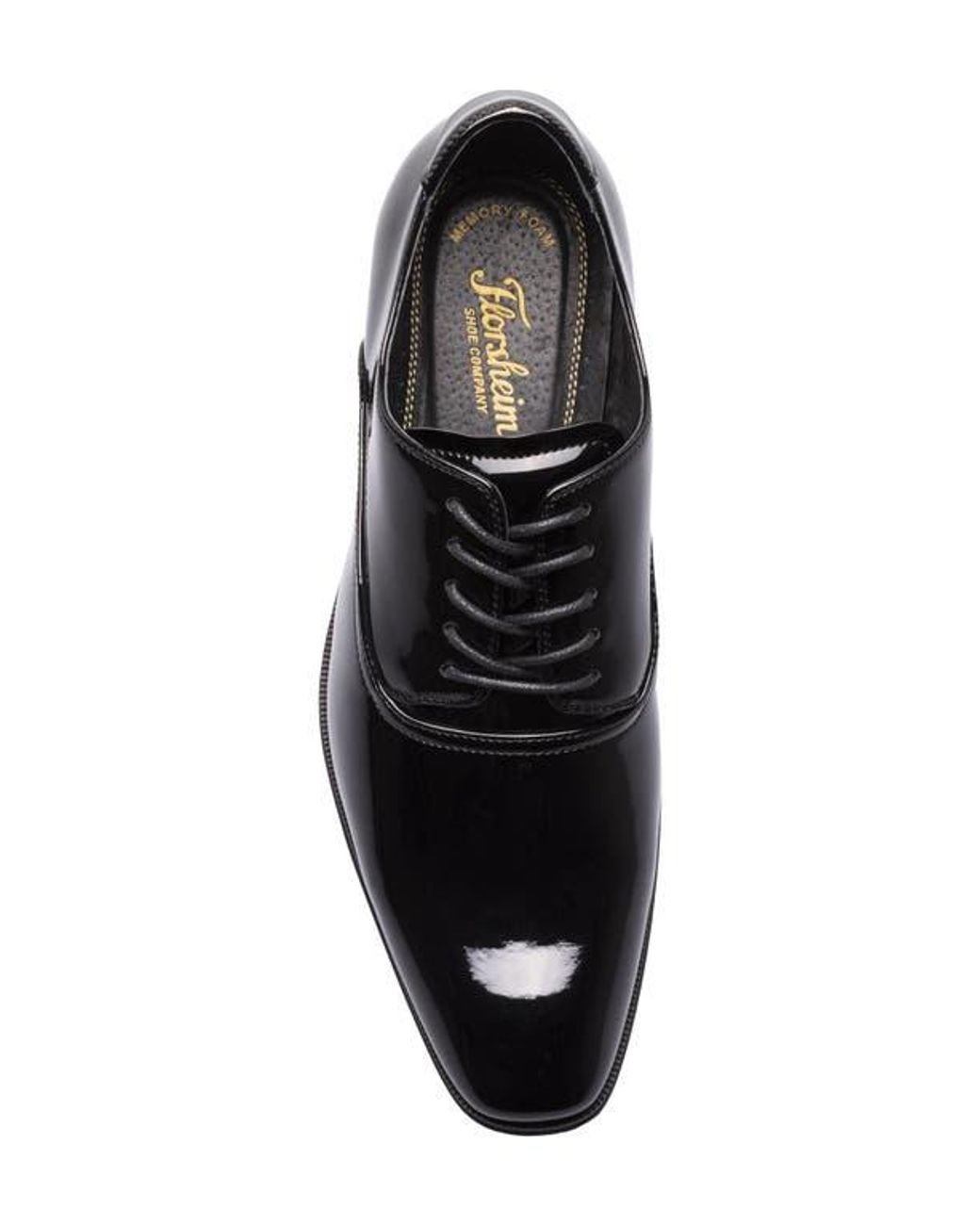 Florsheim Black Atlanta Plain Toe Derby for men