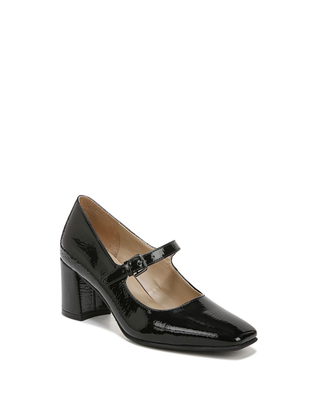 Naturalizer Warner Mary Jane Pump In Black Patent Synthetic At