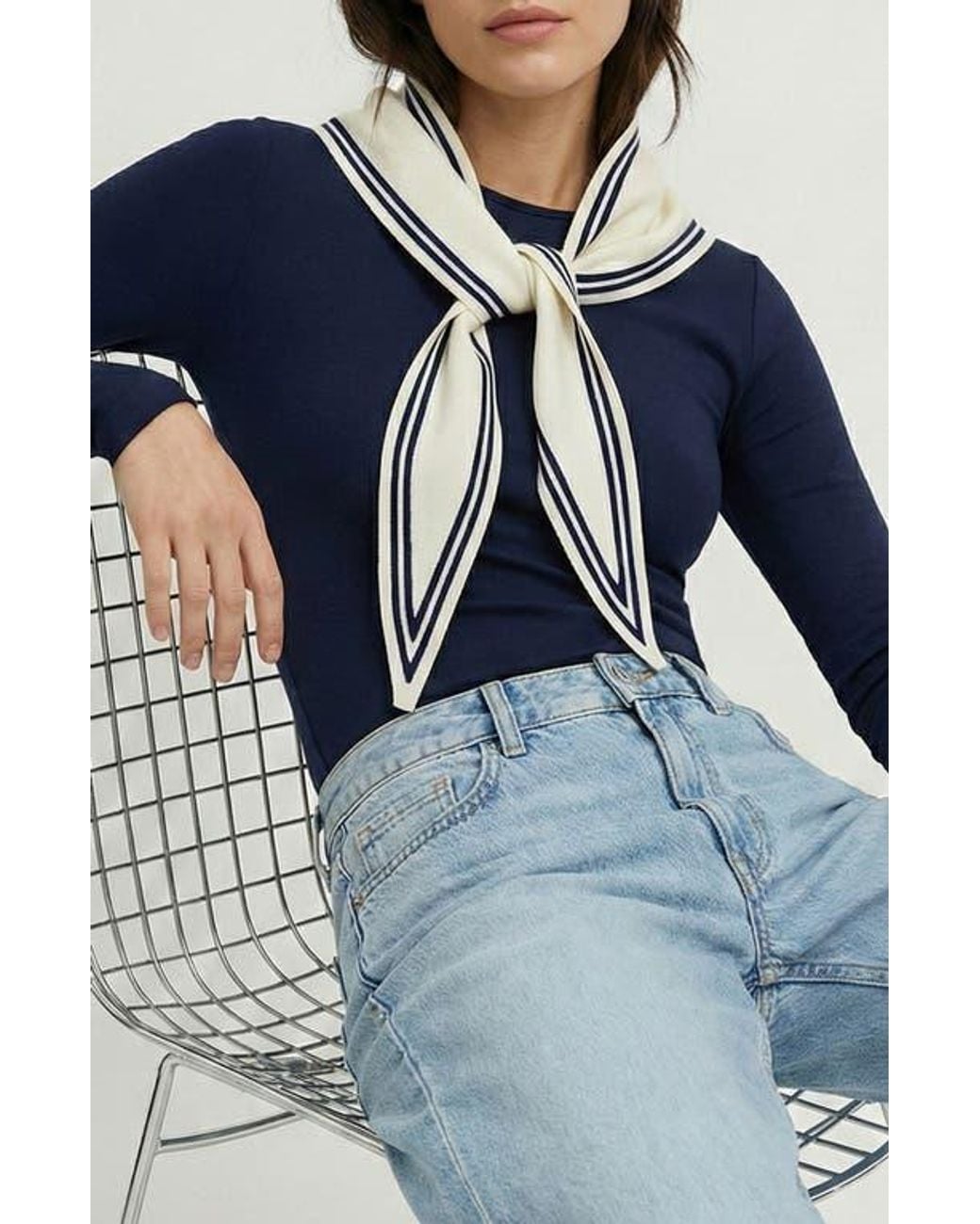 Saachi Blue Triangle Scarf